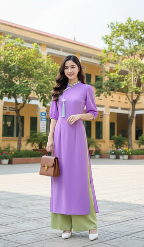 Áo Dài Ren Thạch Lam AD1342 (áo lẻ)