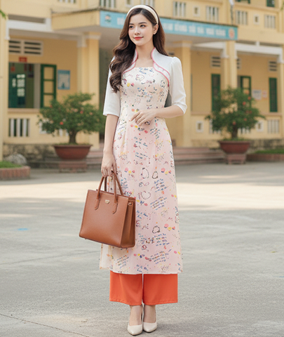 Áo Dài Chim Khuyên AD1599 (áo lẻ)