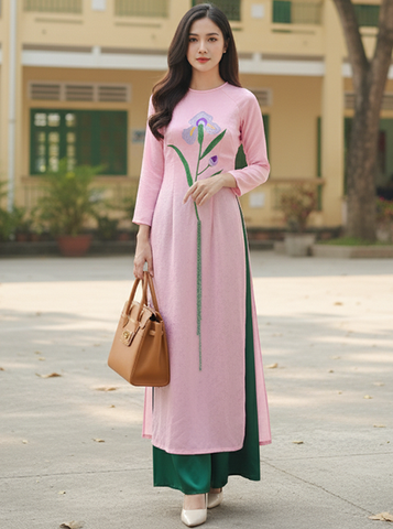 Áo Dài Lan Hồ Điệp AD2824 (áo lẻ)