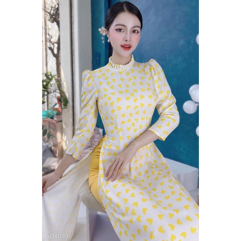 Áo Dài Mango Chấm Bi AD8010 (áo lẻ)