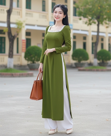 Áo Dài Ren Cổ Chooker AD8066 (áo lẻ)