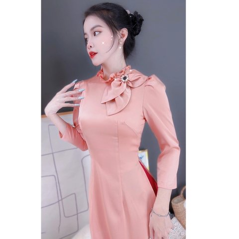 Áo Dài Cánh Hoa 3D AD8069 (áo lẻ)