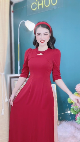 Áo Dài TL Nơ Vuông AD8100 (áo lẻ)