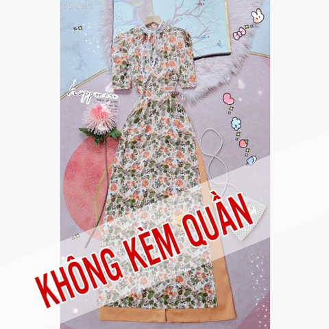 Áo Dài Cổ Thỏ AD9118 (áo lẻ)