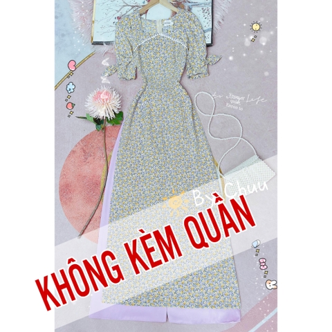 Áo Dài Hoa Tay Tai Thỏ AD9134 (áo lẻ)
