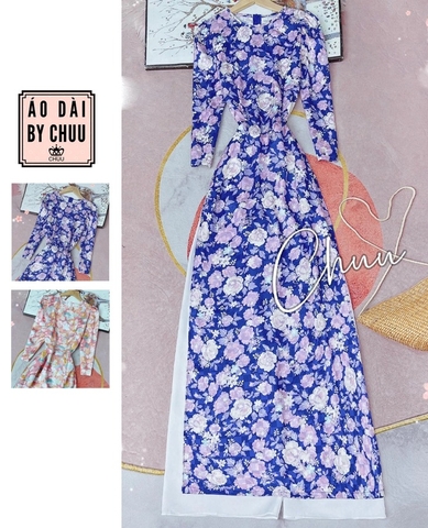 Áo Dài Cổ Kiềng Bắn Ngọc AD8049 (áo lẻ)