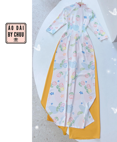 Áo Dài Truyền Thống Họa Tiết AD1013 (áo lẻ)