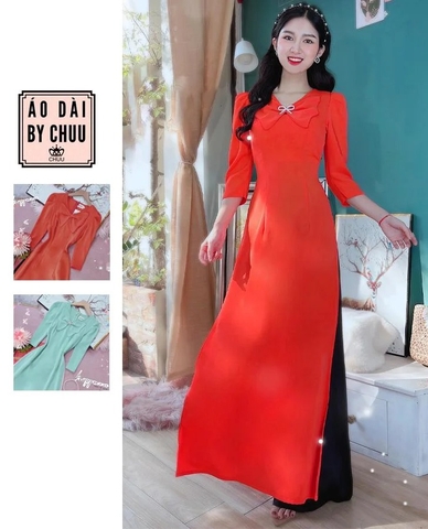 Áo Dài Cánh Bướm Dối Gian AD9124 (áo lẻ)