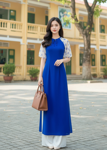 Áo Dài Nơ Chie AD1589 (áo lẻ)