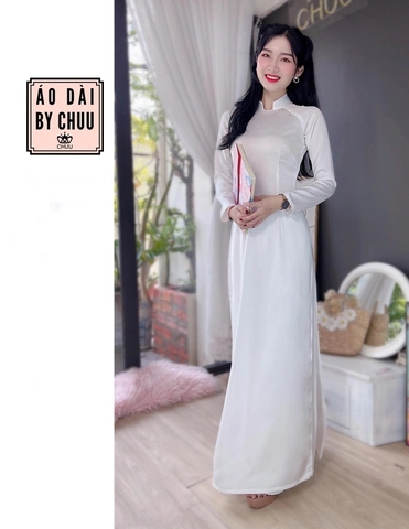 Áo Dài Trắng HS Phi Mờ AD8036