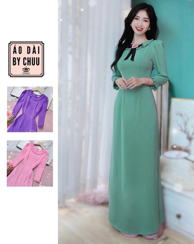 Áo Dài Cổ Mặt Trời AD9125 (áo lẻ)