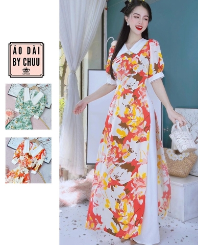 Áo Dài Mango Cổ Xếp Li AD9186 (áo lẻ)