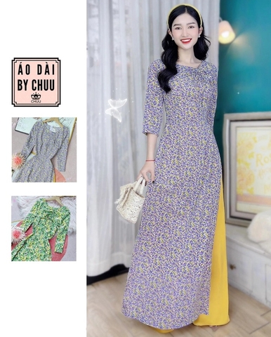 Áo Dài Nơ Dây Rút AD9149 (áo lẻ)