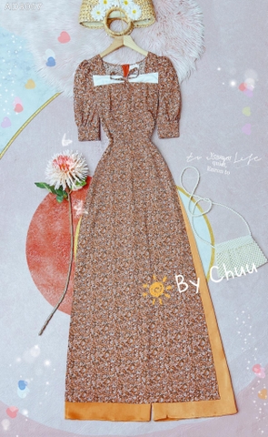 Áo Dài Nơ Chít 2cm AD8057 (áo lẻ)