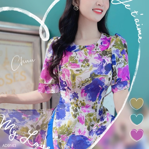 Áo Dài Cổ Sen 4T AD9143 (áo lẻ)