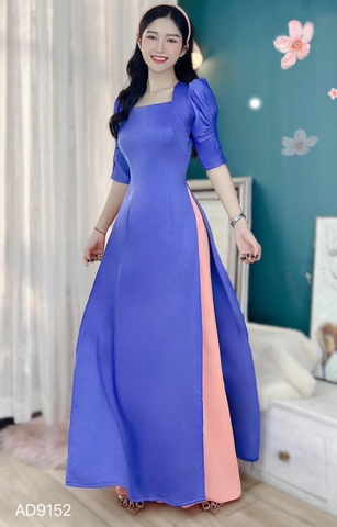 Áo Dài Cổ U Tay Nhún AD9152 (áo lẻ)