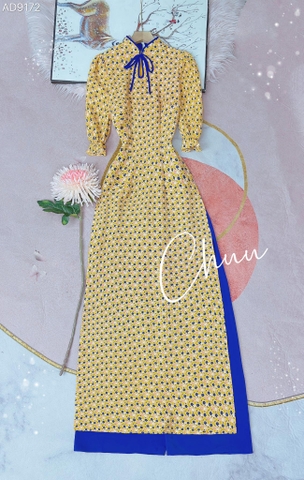 Áo Dài Cổ Giọt Nước AD9172 (áo lẻ)