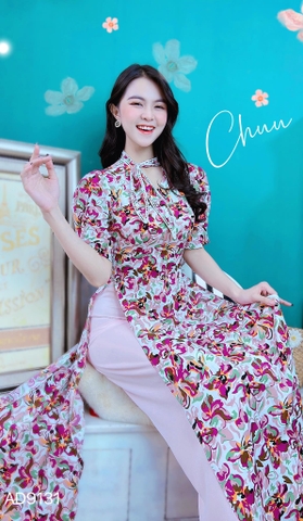 Áo Dài Cổ Thỏ AD9118 (áo lẻ)