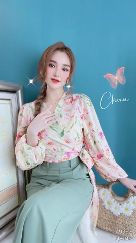 Áo Hoa Mango Đắp Chéo A9367