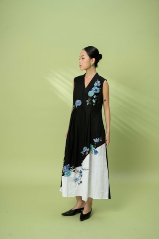 Đầm Phối Màu