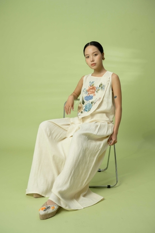 Áo Tà Đắp Mẫu Đơn