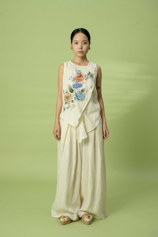 Áo Tà Đắp Mẫu Đơn