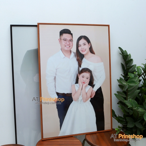 Ảnh Gỗ Tráng Gương Khung Nổi Vân Gỗ
