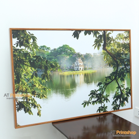In Ảnh Gỗ + Khung Ảnh Vân Gỗ Treo Tường, Khung Ảnh Phong Cảnh Đẹp
