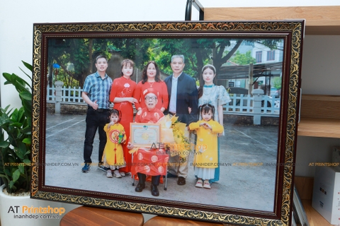 Khung Ảnh Treo tường Nâu vàng bản 6