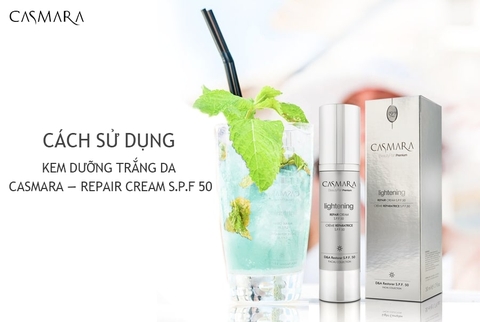 Cách sử dụng kem dưỡng trắng da Casmara – Repair Cream S.P.F 50