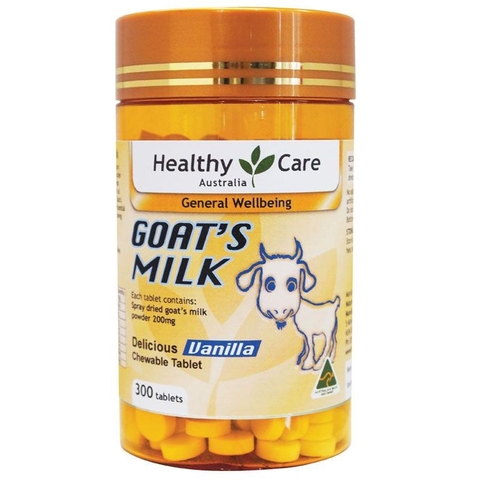 Sữa Dê Cô Đặc Dạng Viên Goat Milk Healthy Care Úc, vị Vani 300v