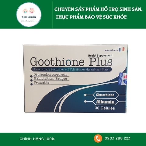 GOOTHIONE PLUS – Chất chống oxy hóa cực mạnh – Giảm tinh trùng di dạng, bất thường – Tăng độ di động tinh trùng – Tăng số lượng, chất lượng tinh trùng