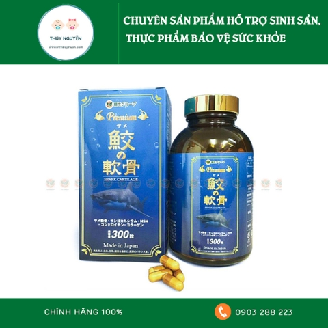 Sụn cá mập 6 trong 1 Shark cartilage premium (300 Viên)