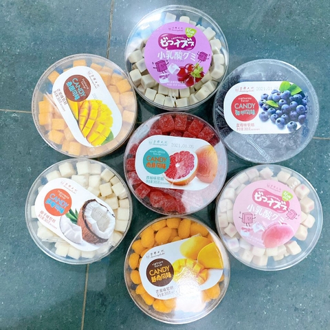 KẸO TRÁI CÂY 7 VỊ HỘP TRÒN