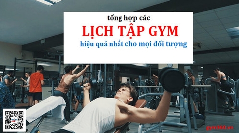 Tổng hợp lịch tập gym hiệu quả nhất 2018