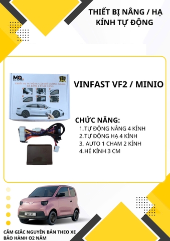Bộ lên xuống kính cho VinFast VF2/Mini cho 2 kính, tự động nâng hạ.
