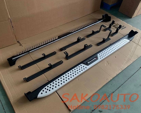 bậc lên xuống cho xe santafe 2019