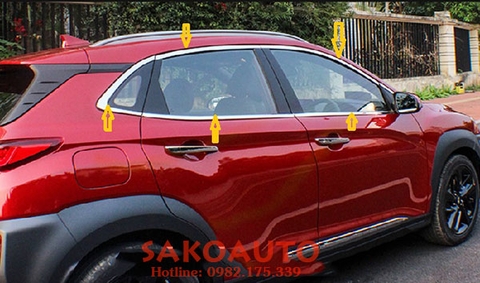 viền cong kính hyundai kona 2018, 2019