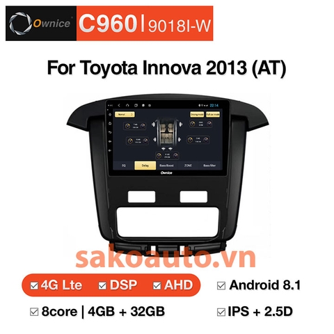 màn hình c960 theo xe Innova