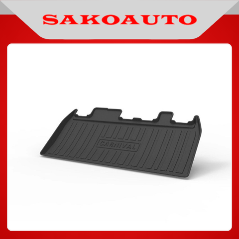 Lót cốp nhựa xe Kia Carnival 2022 - 2024 màu đen, chất liệu nhựa TPO dẻo