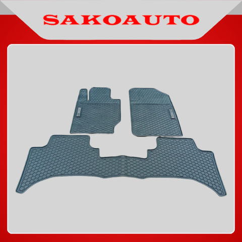 Lót sàn cao su Mitsubishi Triton 2016 - 2022-2025-2026 chữ màu ghi