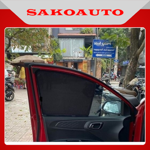 Rèm che nắng xe I10 2022 - 2024 Bản sedan bộ gồm 4 tấm kèm chân gài