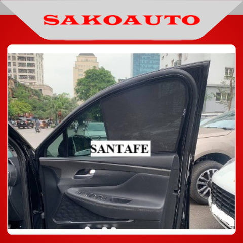 Rèm che nắng xe Santafe 2019 - 2024 hút nam châm kèm chân gài