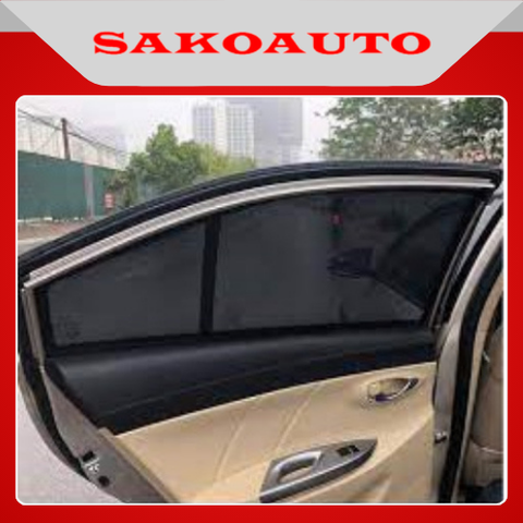 RÈM CHE NẮNG XE VIOS 2014 - 2017 bộ gồm 4 tấm kèm chân gài