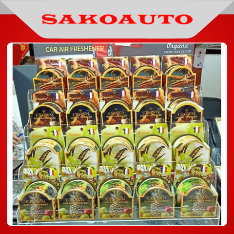 Sáp thơm nước hoa ô tô Crown của Pháp | Khử mùi xe hơi | Hương thơm nhẹ nhàng, tinh tế