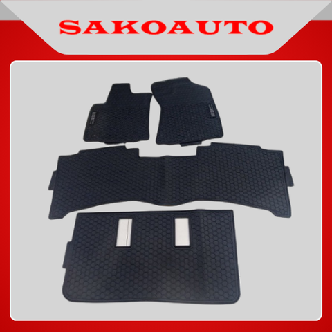 Thảm Lót Sàn Cao Su Xe Toyota Innova 2007 - 2022 Nissin Màu đen Hàng Cao Su Đúc Ko Mùi đủ 3 hàng ghế
