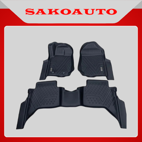 Thảm lót sàn nhựa 5D tràn viền- Ford Ranger 2016 - 2025 | Đúc nguyên khối dễ làm sạch