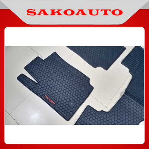 Thảm sàn xe FORD RANGER 2015 - 2021 chất liệu cao su đúc mẫu chữ đỏ (xe 2023 không vừa )