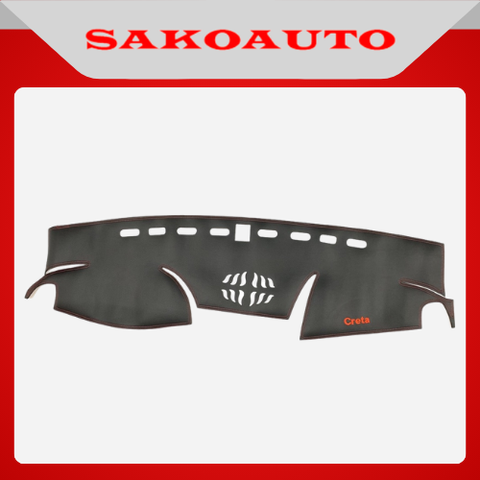 Thảm taplo da carbon xe Hyundai Creta 2022 - 2023 | Chống nóng tốt, chống trơn trượt, vừa khít theo xe, vân cacbon cao cấp
