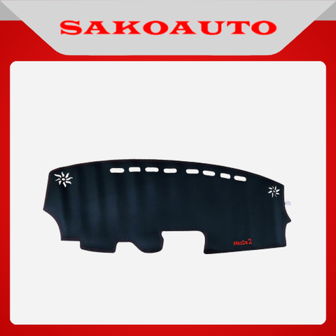 Thảm taplo da carbon xe Mazda 2 2016 - 2025 màu đen cao cấp đế có chống trượt